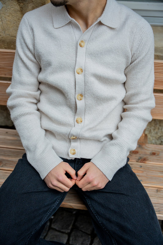 Button-up sweater