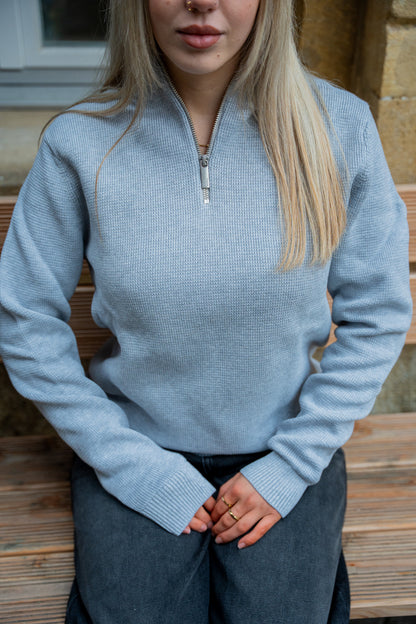 Grey Quarter Zip