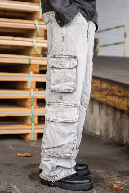 Grey Cargo Pants